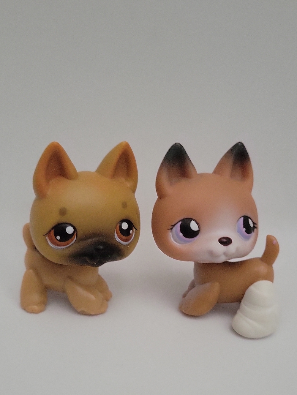 Littlest Pet Shop German Shepard #61 & #112 Duo - LPS German Shepard Pups